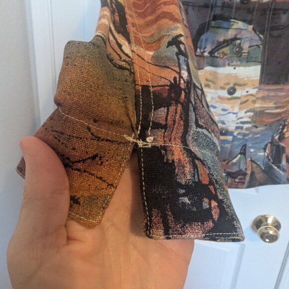 Micheal Leu | Scenery Textile Jacket | M | EUC | MUSEUM WORTHY! | 100% Cotton - Picture 9 of 9